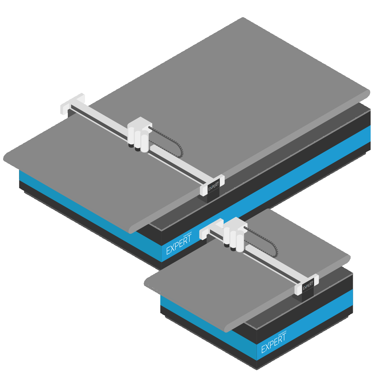 Zeichnung CNC Cutter Größenvergleich